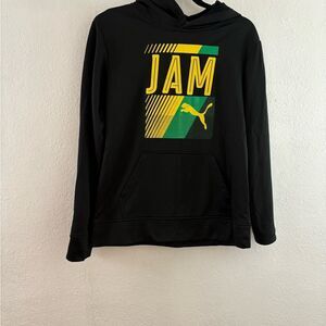 Puma Black and Yellow Graphic Sweatshirt Size XL